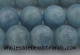 CAQ704 15.5 inches 12mm round natural aquamarine beads wholesale