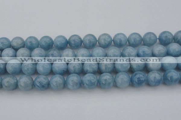 CAQ705 15.5 inches 14mm round natural aquamarine beads wholesale