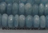 CAQ76 15.5 inches 5*9mm faceted rondelle A grade aquamarine beads