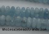 CAQ80 15.5 inches 3*7mm faceted rondelle AA grade aquamarine beads