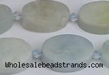 CAQ803 15.5 inches 15*20mm oval aquamarine gemstone beads