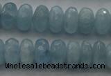 CAQ82 15.5 inches 5*9mm faceted rondelle AA grade aquamarine beads