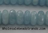 CAQ83 15.5 inches 6*11mm faceted rondelle AA grade aquamarine beads