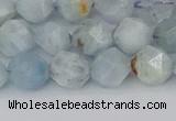 CAQ832 15.5 inches 8mm faceted nuggets aquamarine beads