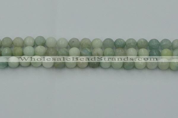 CAQ838 15.5 inches 10mm faceted round aquamarine beads wholesale