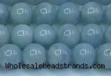 CAQ865 15.5 inches 6mm round aquamarine gemstone beads wholesale