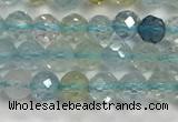 CAQ883 15.5 inches 3.5mm faceted round tiny aquamarine beads