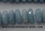 CAQ90 15.5 inches 6*13mm faceted rondelle AA grade aquamarine beads