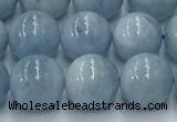 CAQ907 15.5 inches 8mm round aquamarine gemstone beads