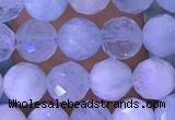 CAQ920 15.5 inches 5mm faceted round aquamarine gemstone beads