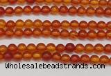 CAR110 15.5 inches 3mm round natural amber beads