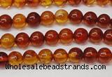 CAR112 15.5 inches 5mm round natural amber beads