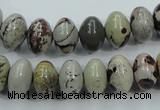 CAR14 15.5 inches 8*12mm rondelle artistic jasper beads wholesale