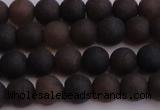 CAR209 15.5 inches 8mm - 9mm round matte natural amber beads