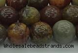 CAR354 15.5 inches 12mm round red artistic jasper beads wholesale