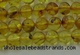 CAR521 15.5 inches 5mm - 6mm round natural amber beads wholesale