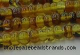 CAR537 15.5 inches 4*6mm rondelle natural amber beads wholesale