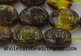 CAR547 15.5 inches 10*12mm - 11*14mm oval natural amber beads