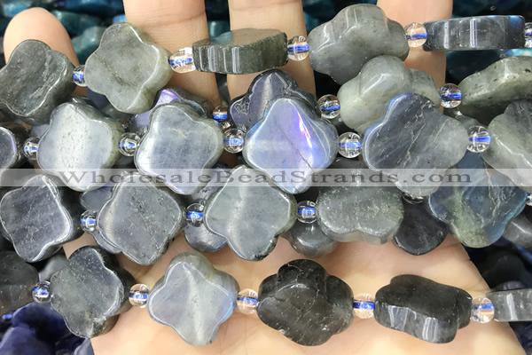 CARV07 15 inches 17mm – 18mm carved flower labradorite beads