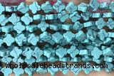 CARV17 15 inches 8mm carved flower synthetic turquoise beads