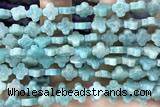 CARV24 15 inches 8mm carved flower amazonite gemstone beads