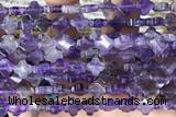 CARV31 15 inches 8mm carved flower amethyst gemstone beads