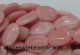 CAS21 15.5 inches 14*18mm oval pink angel skin gemstone beads