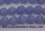 CAS210 15.5 inches 6mm faceted nuggets blue angel skin gemstone beads