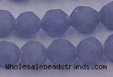 CAS213 15.5 inches 12mm faceted nuggets blue angel skin gemstone beads