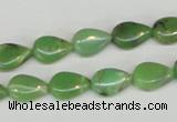 CAU41 15.5 inches 8*12mm flat teardrop australia chrysoprase beads