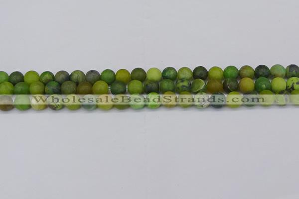 CAU412 15.5 inches 8mm round matte Australia chrysoprase beads