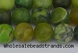 CAU414 15.5 inches 12mm round matte Australia chrysoprase beads