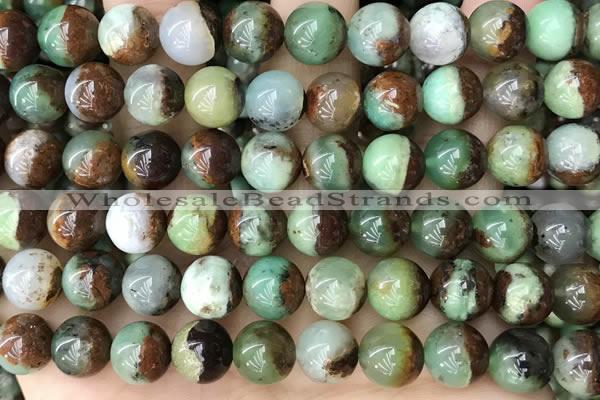 CAU455 15.5 inches 10mm - 11mm round Australia chrysoprase beads