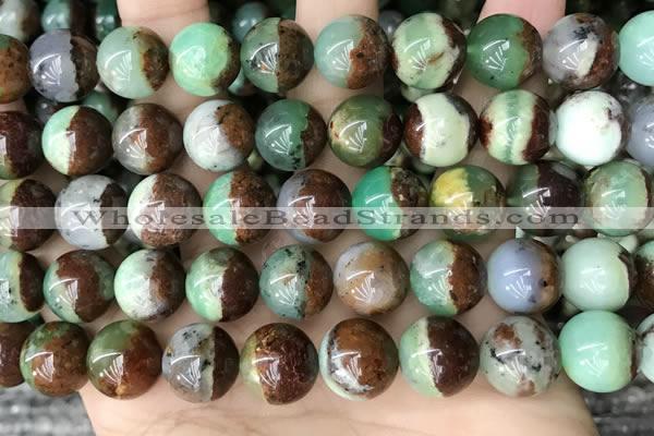 CAU456 15.5 inches 11mm - 12mm round Australia chrysoprase beads