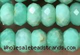 CAU488 15.5 inches 5*8mm faceted rondelle Australia chrysoprase beads