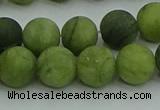 CAU512 15.5 inches 8mm round matte Chinese chrysoprase beads