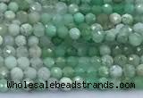 CAU567 15 inches 3mm faceted round Australia chrysoprase beads