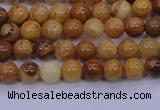 CAY01 15.5 inches 4mm round African yellow jasper beads wholesale