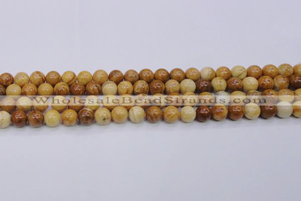 CAY04 15.5 inches 10mm round African yellow jasper beads wholesale