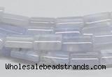 CBC07 15.5 inches 8*12mm rectangle blue chalcedony beads wholesale