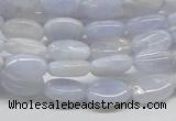 CBC08 15.5 inches 8*12mm oval blue chalcedony beads wholesale