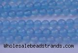 CBC250 15.5 inches 4mm A grade round ocean blue chalcedony beads