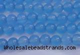 CBC251 15.5 inches 6mm A grade round ocean blue chalcedony beads