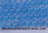 CBC261 15.5 inches 6mm AA grade round ocean blue chalcedony beads