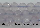 CBC436 15.5 inches 8mm faceted round purple chalcedony beads