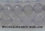 CBC437 15.5 inches 10mm faceted round purple chalcedony beads