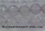 CBC438 15.5 inches 12mm faceted round purple chalcedony beads