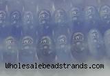 CBC443 15.5 inches 7*12mm rondelle blue chalcedony beads