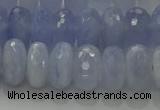 CBC448 15.5 inches 7*12mm faceted rondelle blue chalcedony beads