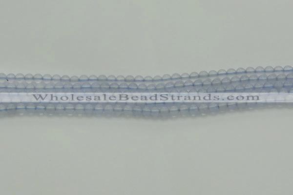 CBC450 15.5 inches 4mm round blue chalcedony beads wholesale